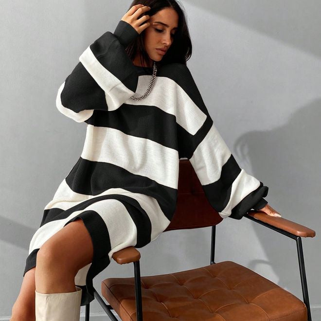 Vestido Malha RARA Urban Stripes